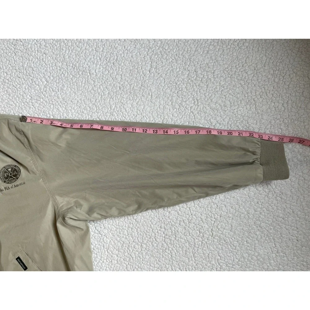 Weatherproof‎ Mens Pepsi PGA Golf Jacket Tan Khaki Full Zip Lightweight Large